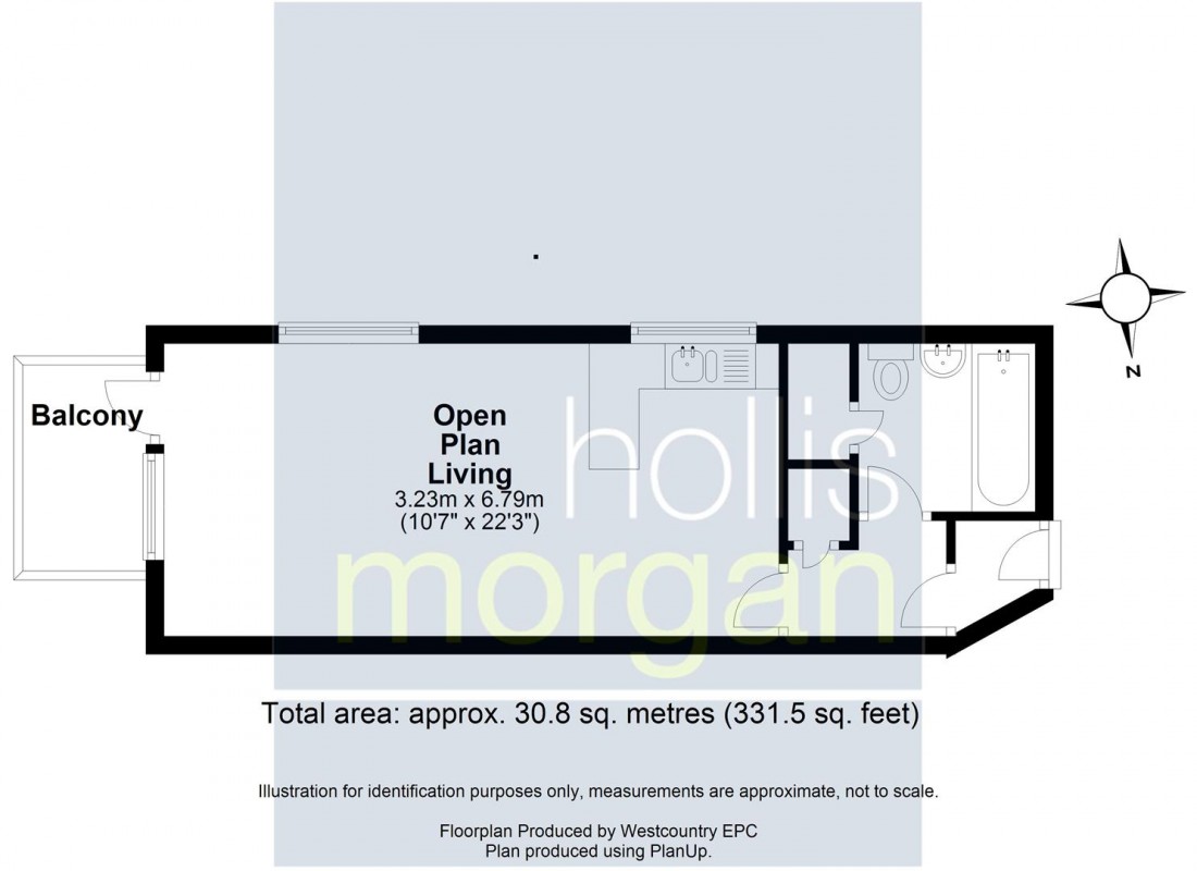 Floorplan for STUDIO FLAT - SHIREHAMPTON