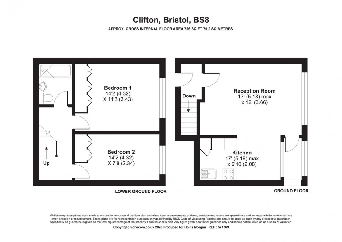 Floorplan for Victoria Terrace, Clifton