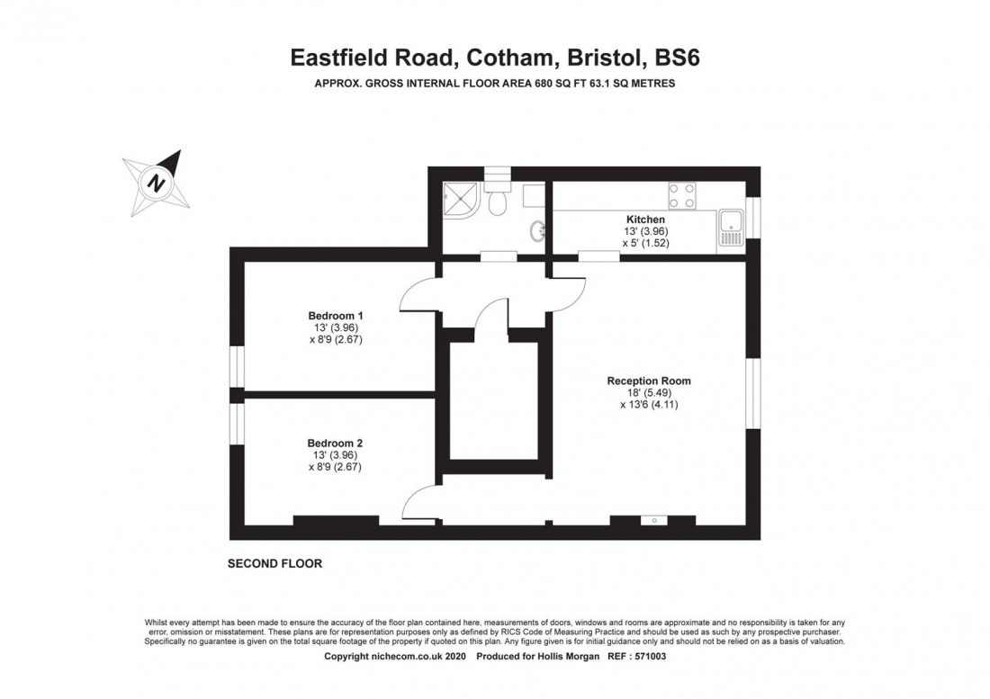 Floorplan for Eastfield Road, Cotham