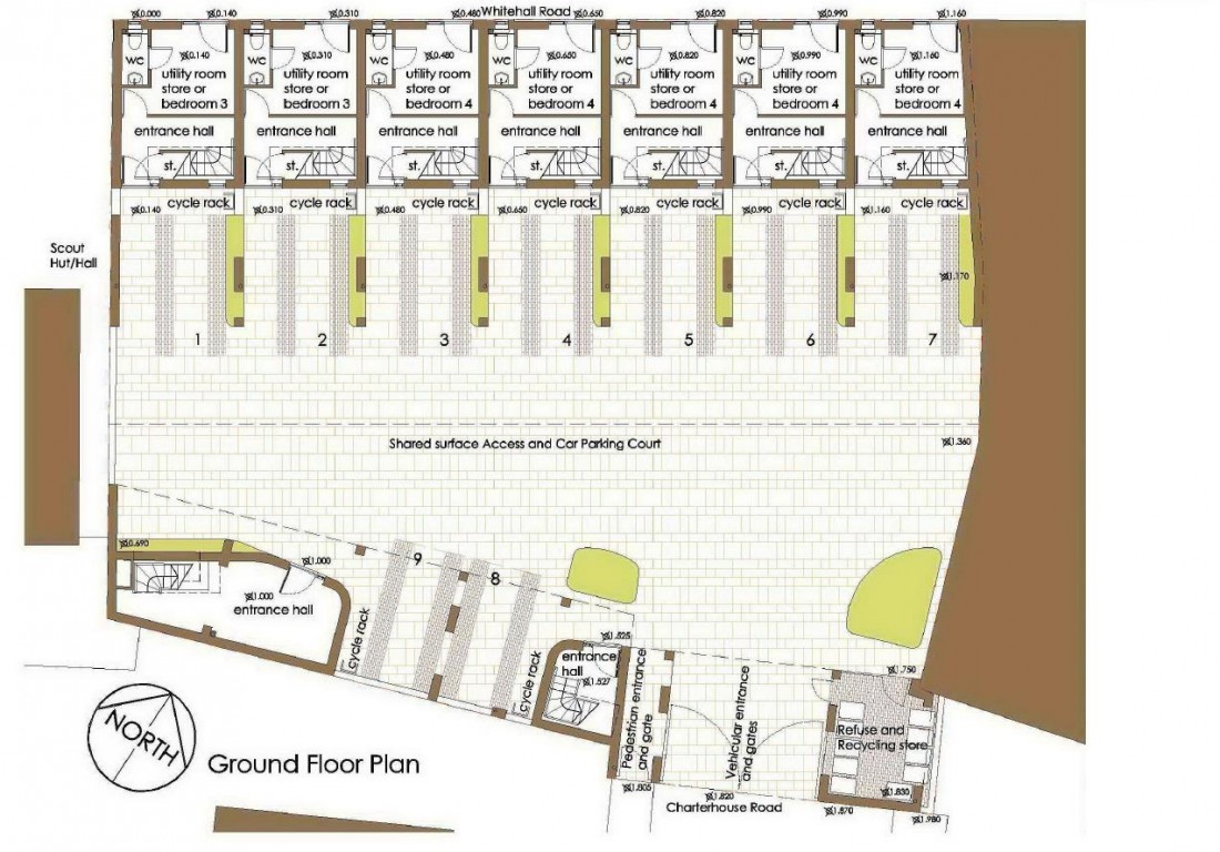 Floorplan for PLANNING FOR 9 HOUSES - WHITEHALL