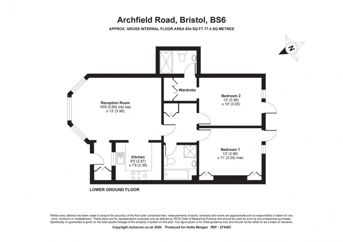 Floorplan for Archfield Road, Cotham