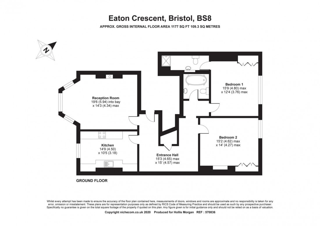 Floorplan for Eaton Crescent, Clifton