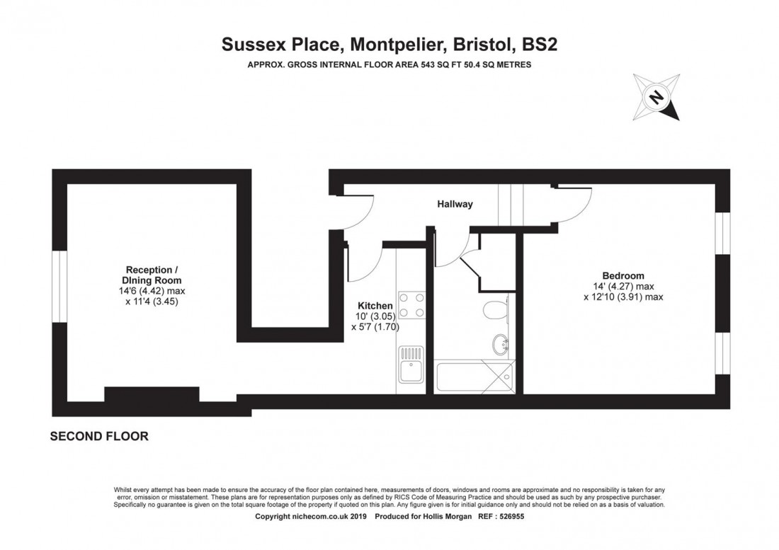 Floorplan for Sussex Place, Montpelier