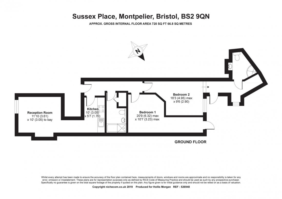 Floorplan for Sussex Place, Montpelier