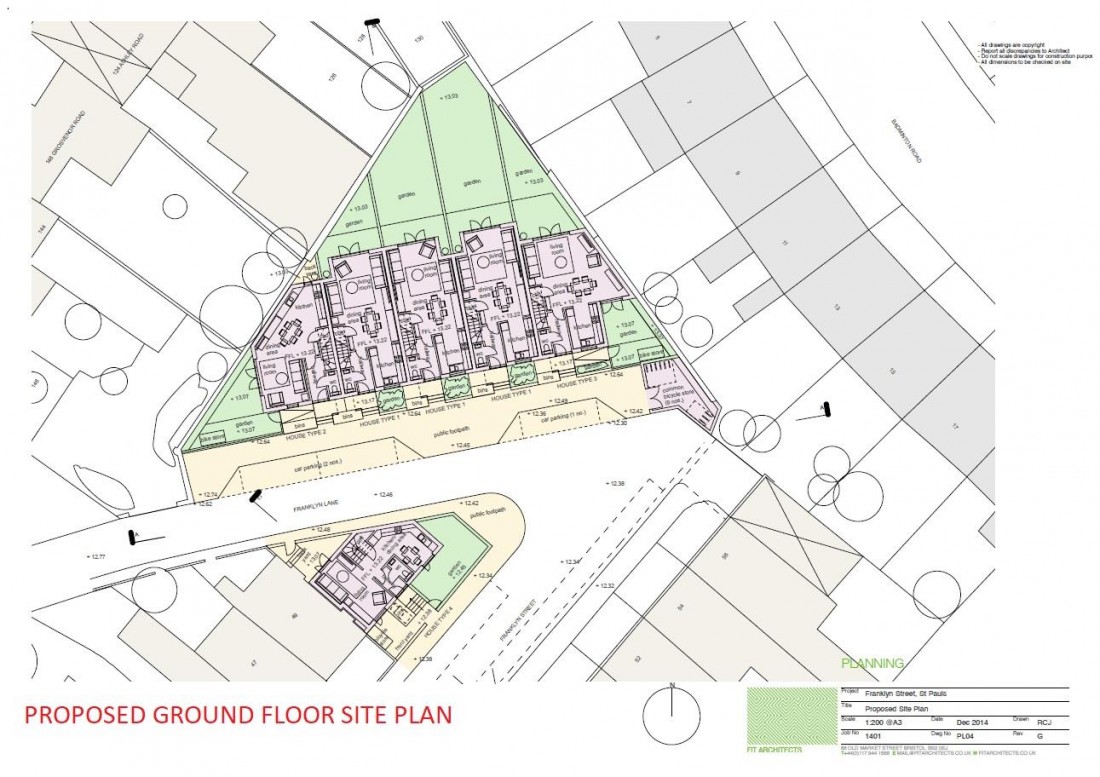 Floorplan for PLANNING GRANTED - 6 TOWNHOUSES