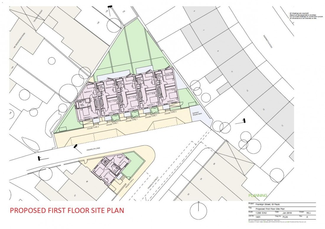 Floorplan for PLANNING GRANTED - 6 TOWNHOUSES