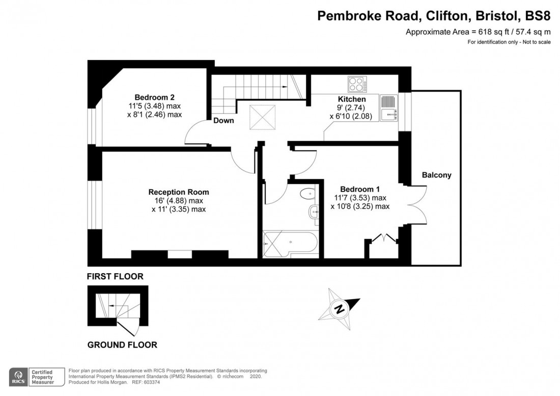 Floorplan for Pembroke Road, Clifton