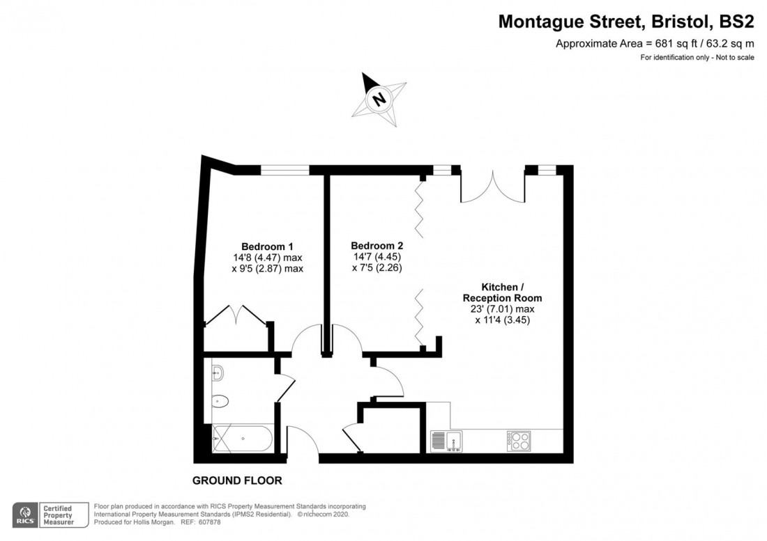 Floorplan for Montague Court, Kingsdown