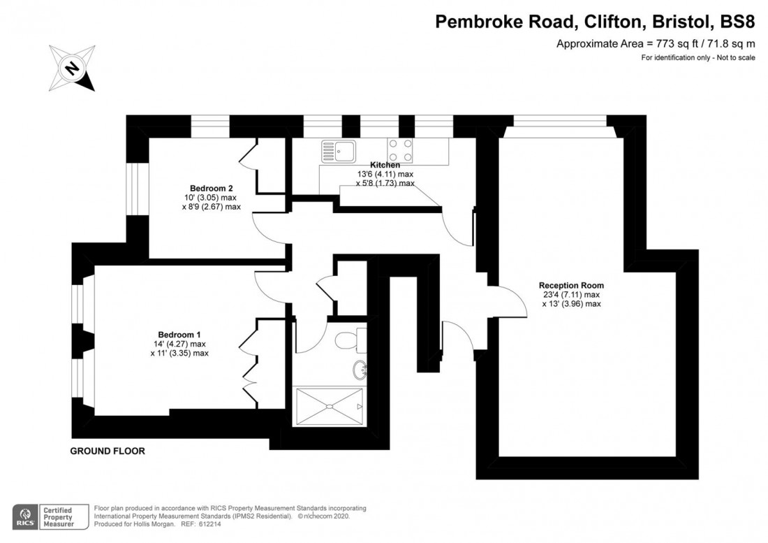 Floorplan for Pembroke Road, Clifton