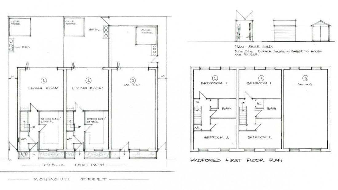 Floorplan for PLANNING GRANTED - 3 X HOUSES ( GDV £975k )