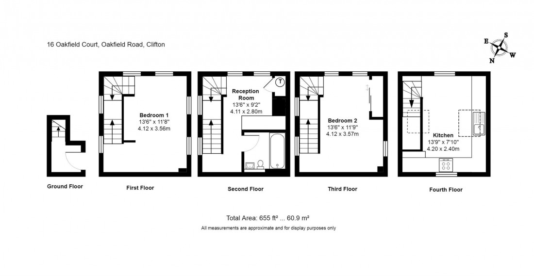 Floorplan for Oakfield Road, Clifton