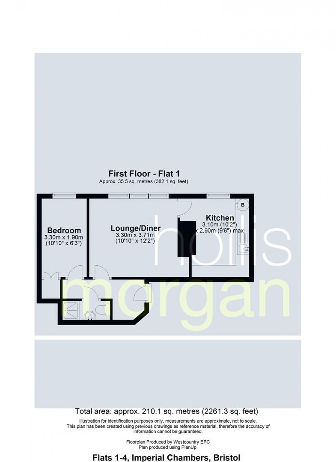 Floorplan for BLOCK OF 4 FLATS - AVONMOUTH