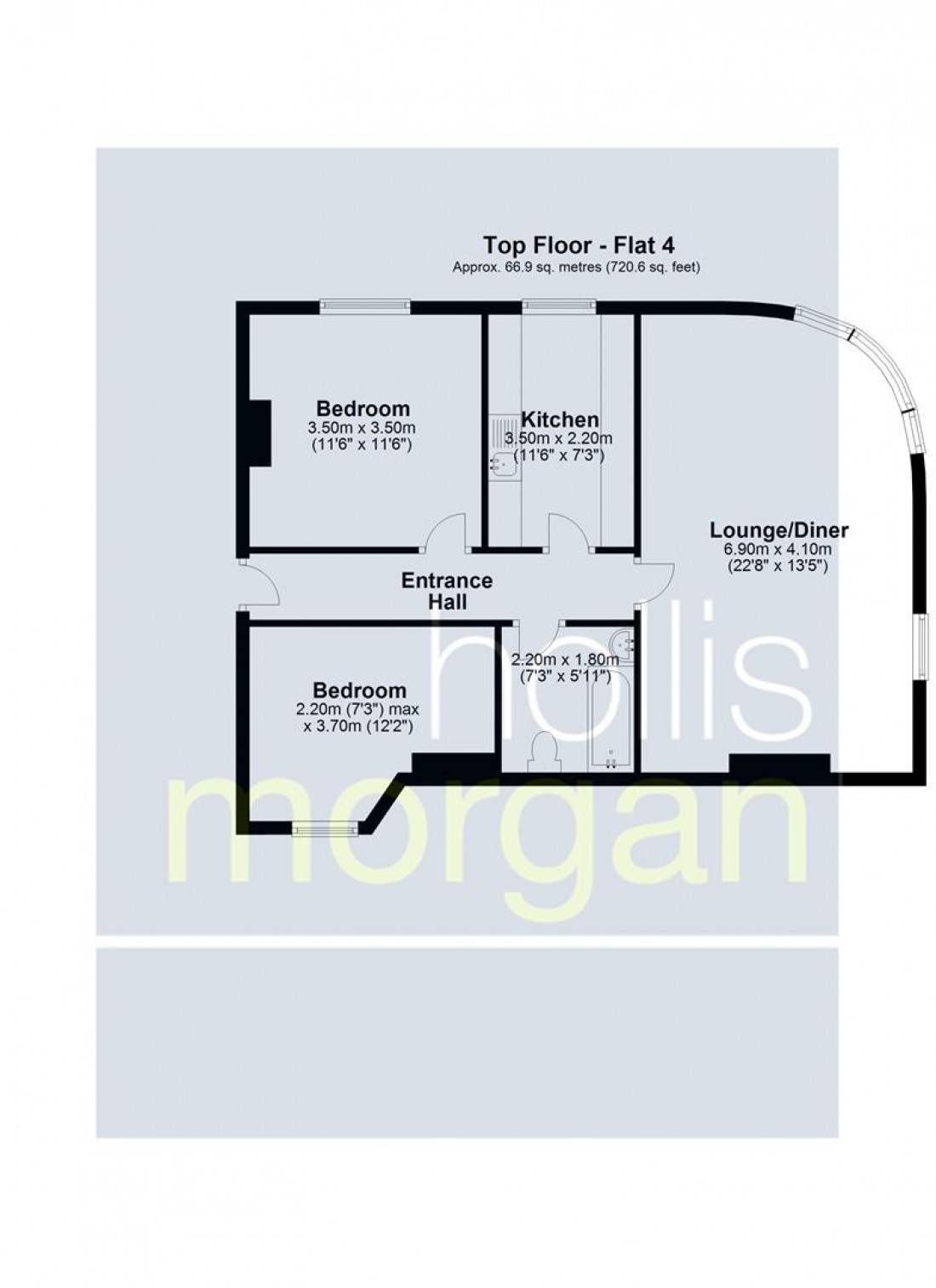 Floorplan for BLOCK OF 4 FLATS - AVONMOUTH