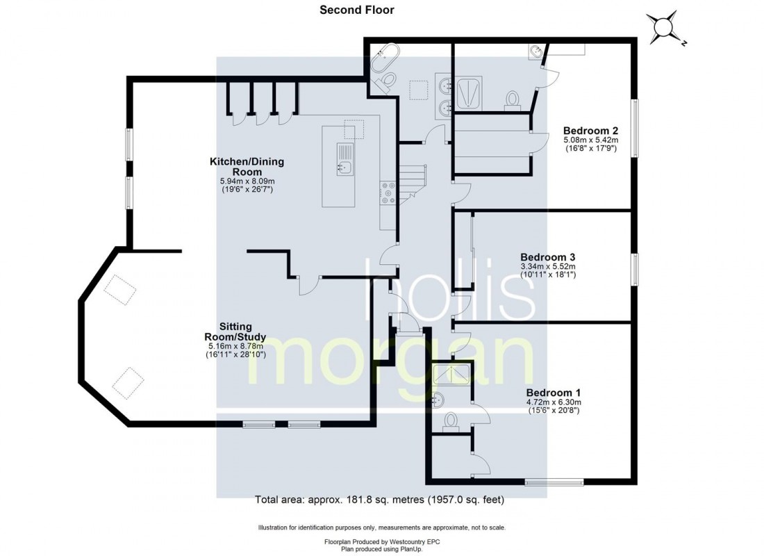 Floorplan for Bannerleigh Road, Leigh Woods