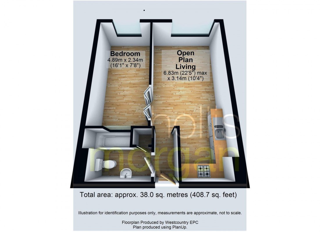 Floorplan for FLAT + GARAGE - CLIFTON