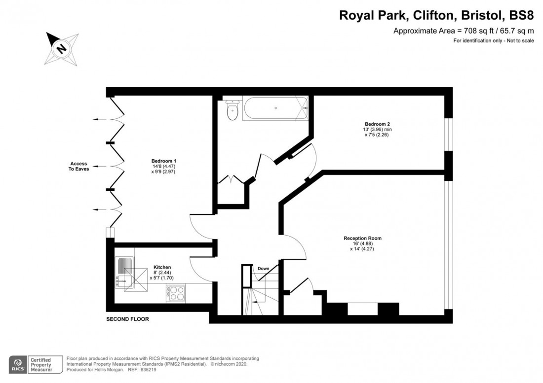 Floorplan for CLIFTON FLAT FOR UPDATING & REDUCED PRICE