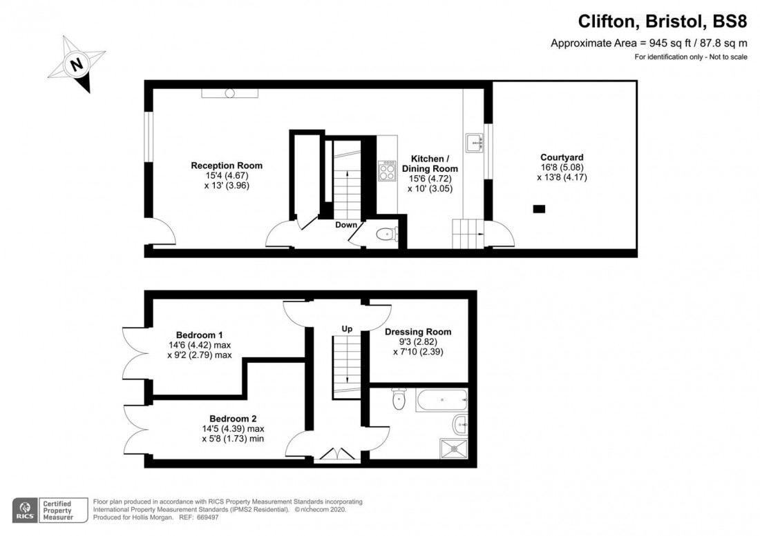 Floorplan for Dover Place Cottages, Clifton