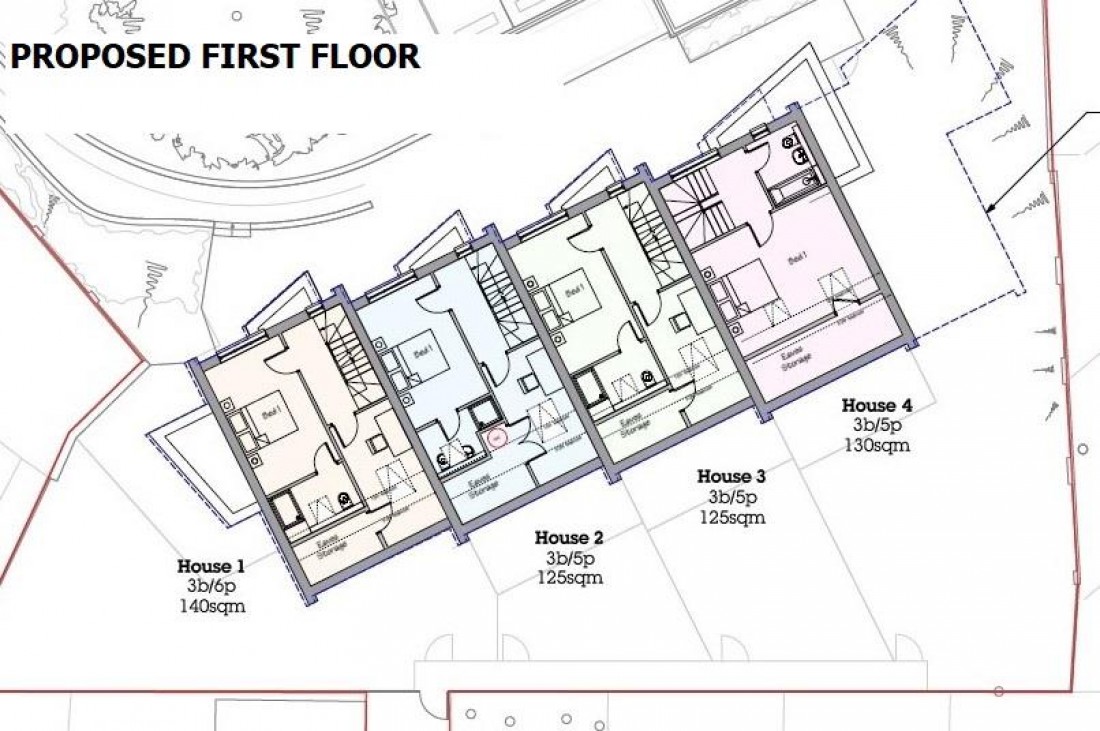 Floorplan for PLANNING GRANTED - 4 HOUSES