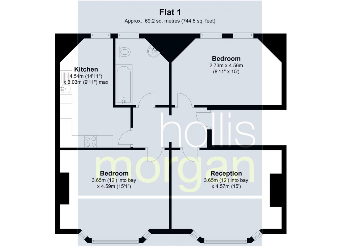 Floorplan for FREEEHOLD INVESTMENT - 4 x 2 BED FLATS