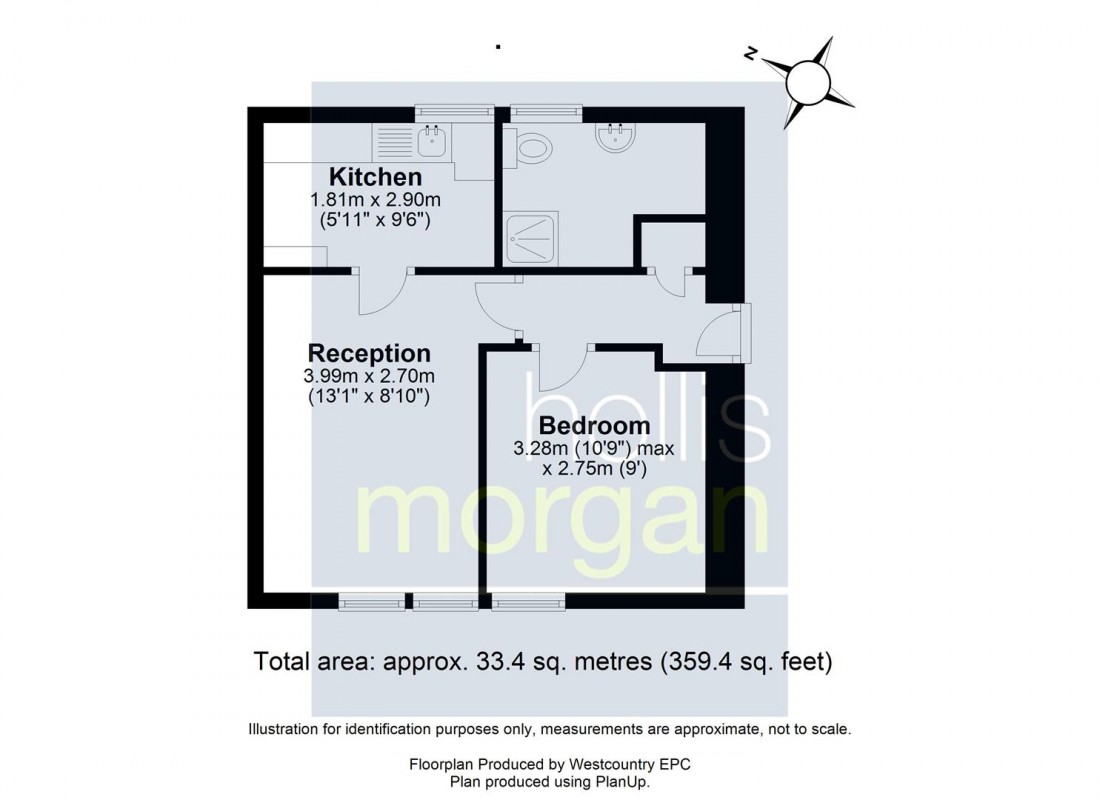 Floorplan for FLAT FOR UPDATING - CENTRAL BATH