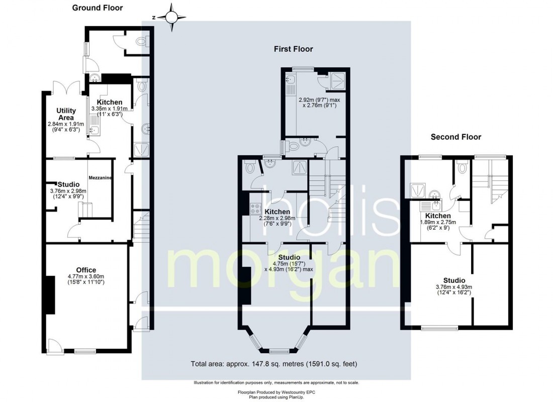 Floorplan for 3 FLATS + OFFICE - WSM