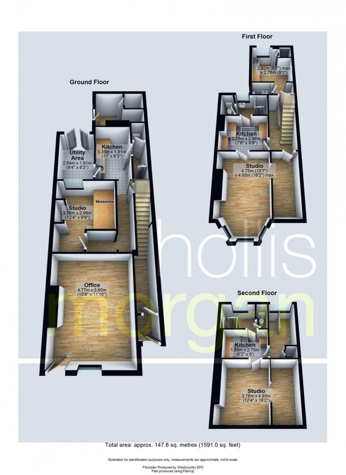 Floorplan for 3 FLATS + OFFICE - WSM