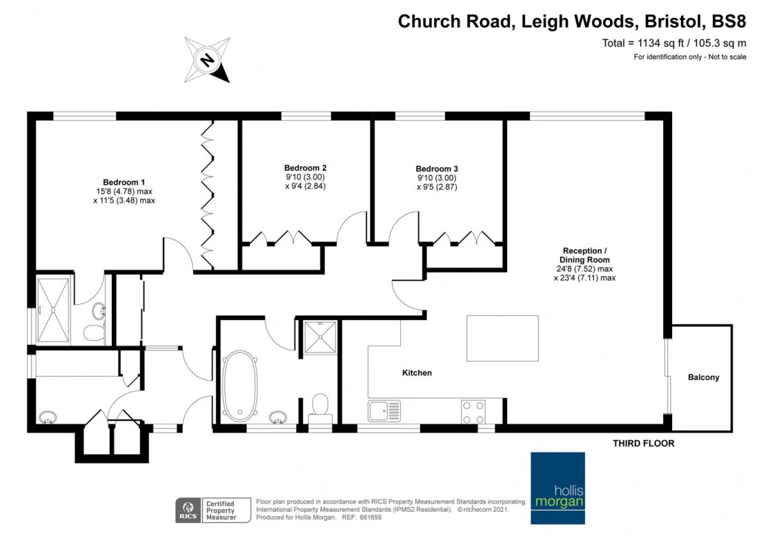 Floorplan for Church Road, Leigh Woods