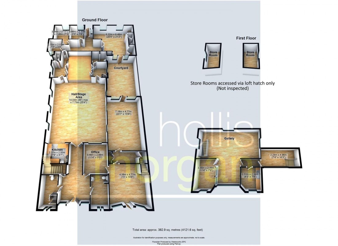 Floorplan for DETACHED CHAPEL WITH RESI PLANNING - WSM