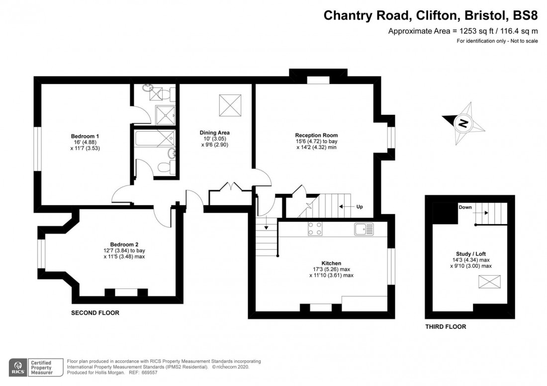 Floorplan for Chantry Road, Clifton