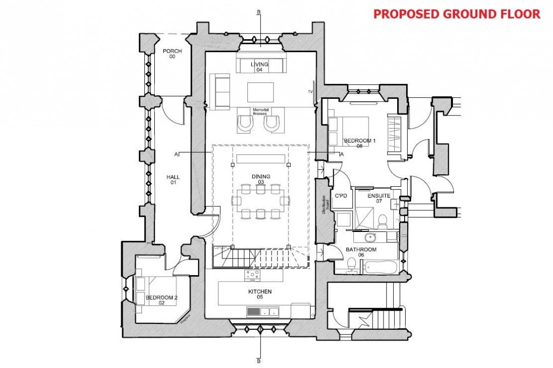 Floorplan for STUNNING CHAPEL WITH PLANNING