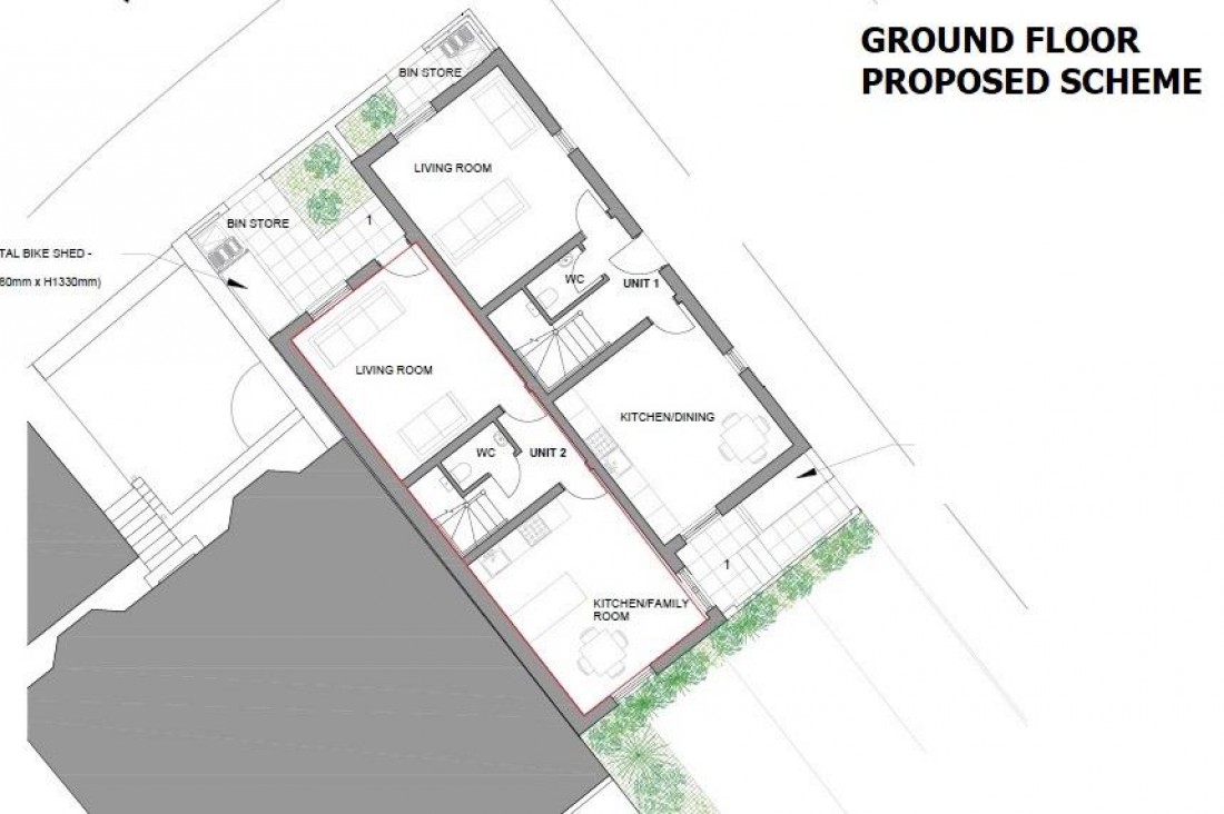 Floorplan for PLANNING GRANTED - 2 X TOWNHOUSES