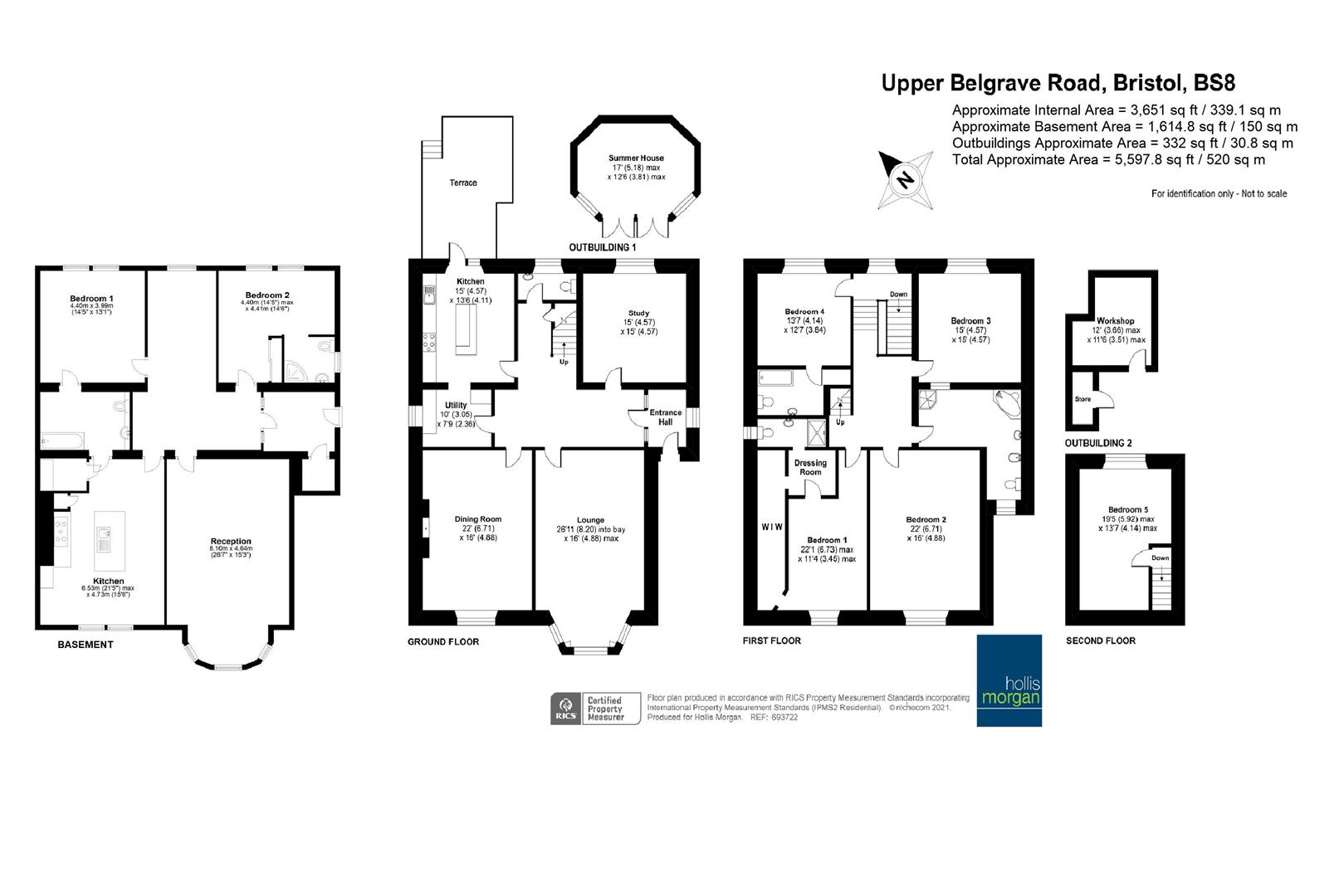 Floorplans For Upper Belgrave Road, Clifton,