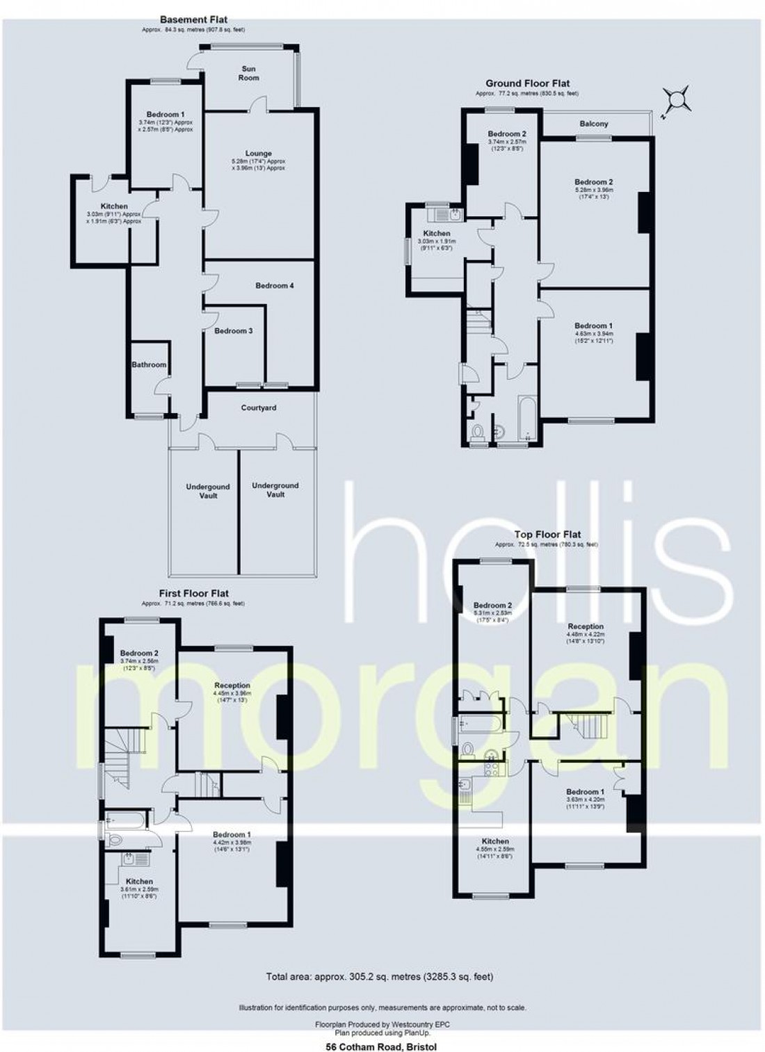 Floorplan for Cotham Road, Cotham, Bristol