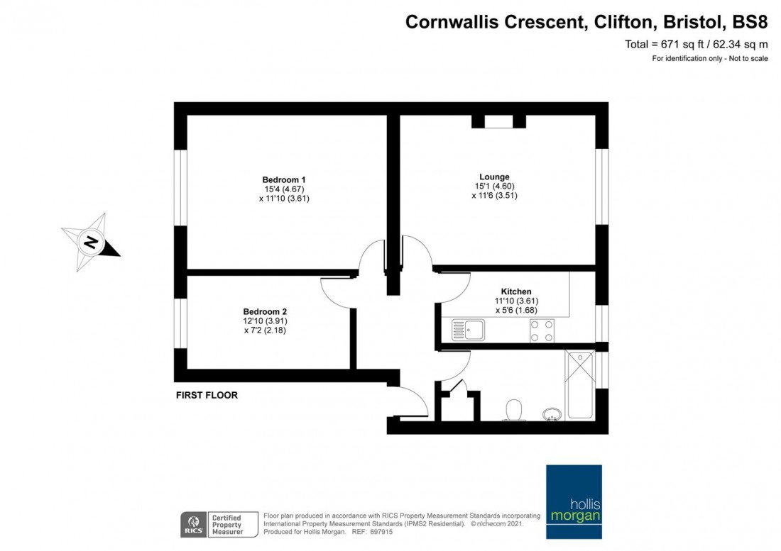 Floorplan for Cornwallis Crescent, Clifton