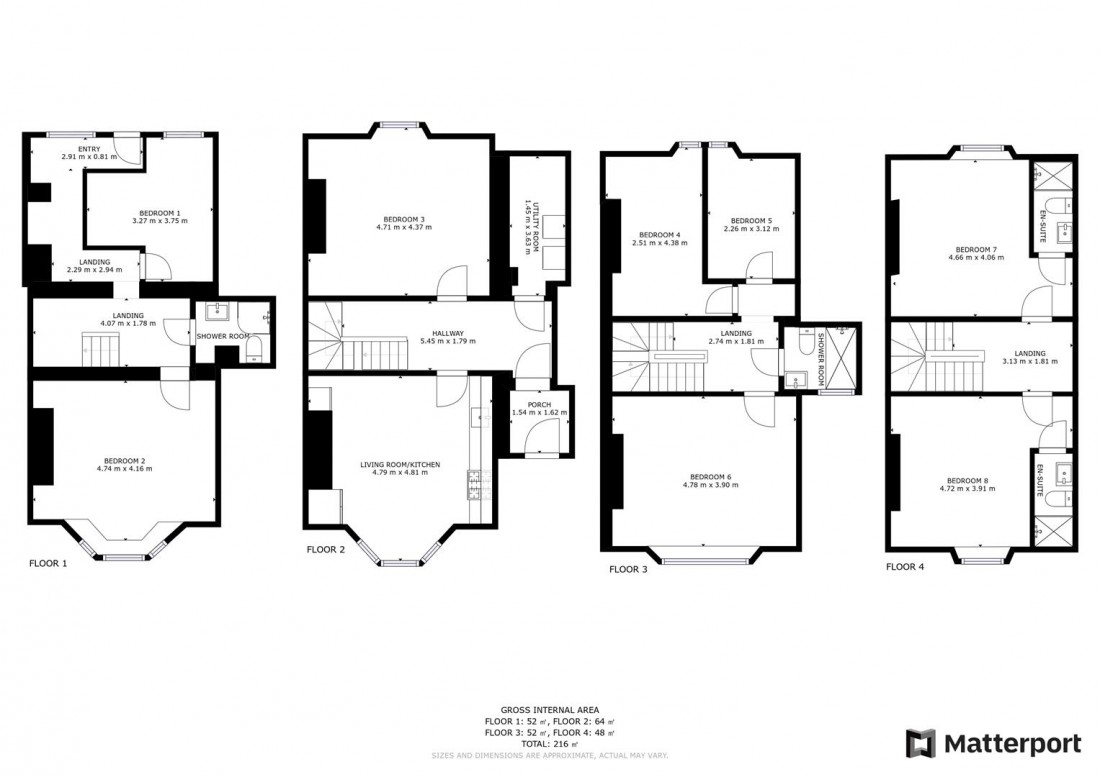 Floorplan for 8 BED STUDENT HMO + PLOT - FISHPONDS