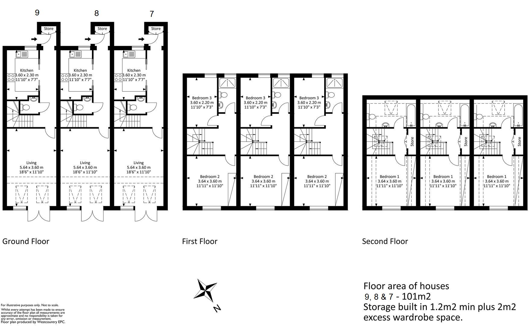 Floorplans For Sion Close, Bedminster