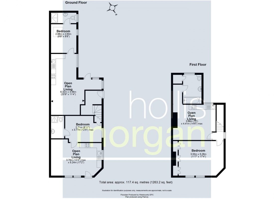 Floorplan for BLOCK OF 3 FLATS - FISHPONDS