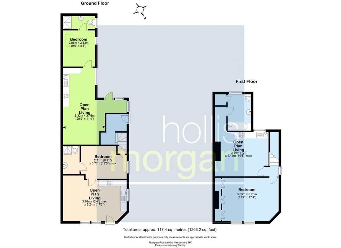 Floorplan for BLOCK OF 3 FLATS - FISHPONDS