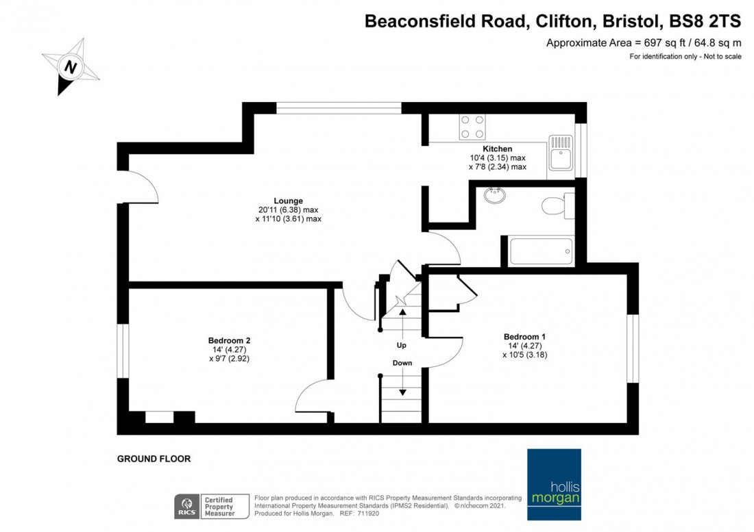 Floorplan for Beaconsfield Road, Clifton