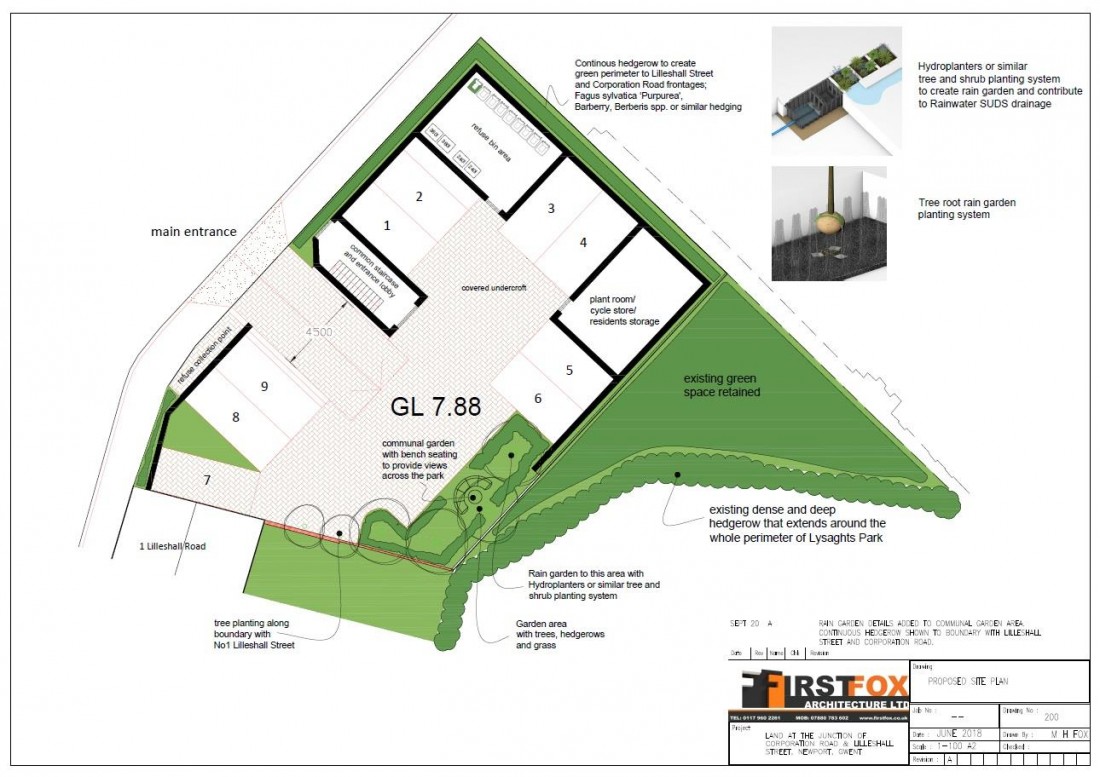 Floorplan for CORNER PLOT - PLANNING 8 FLATS WITH PARKING