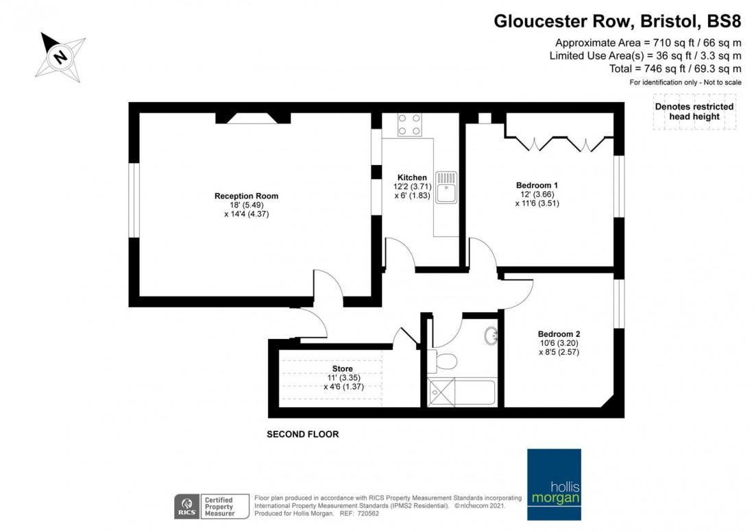 Floorplan for Gloucester Row, Clifton