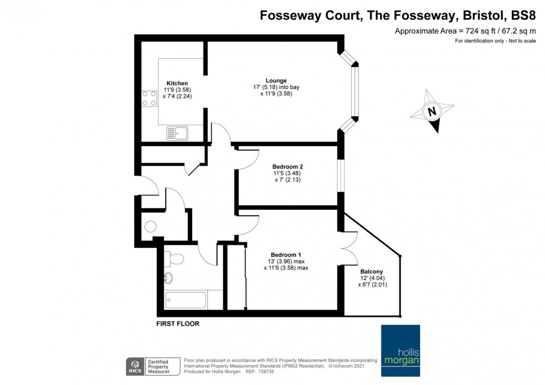 Floorplan for The Fosseway, Clifton, Bristol