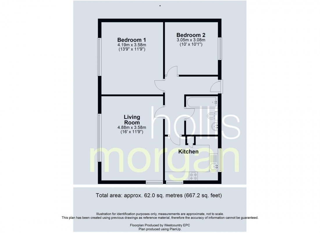 Floorplan for PURPOSE BUILT FLAT - WSM