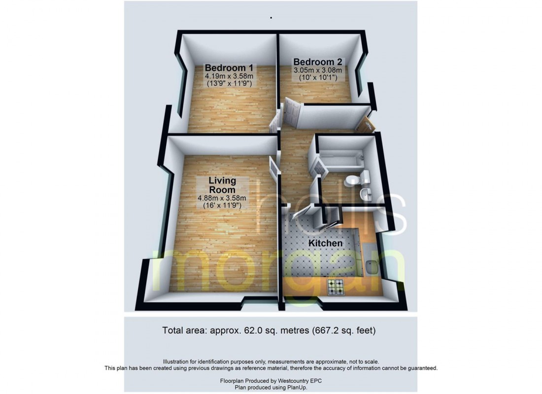 Floorplan for PURPOSE BUILT FLAT - WSM