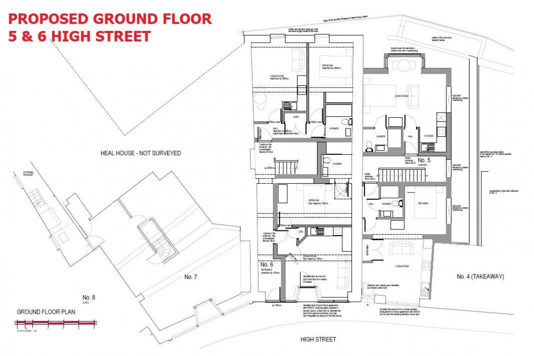 Floorplan for PLANNING GRANTED - 4 x 1 BED FLATS