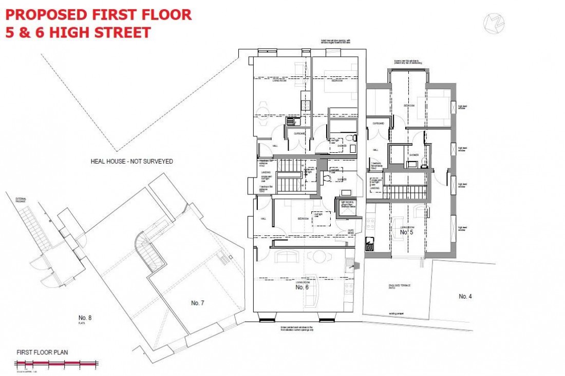 Floorplan for PLANNING GRANTED - 4 x 1 BED FLATS