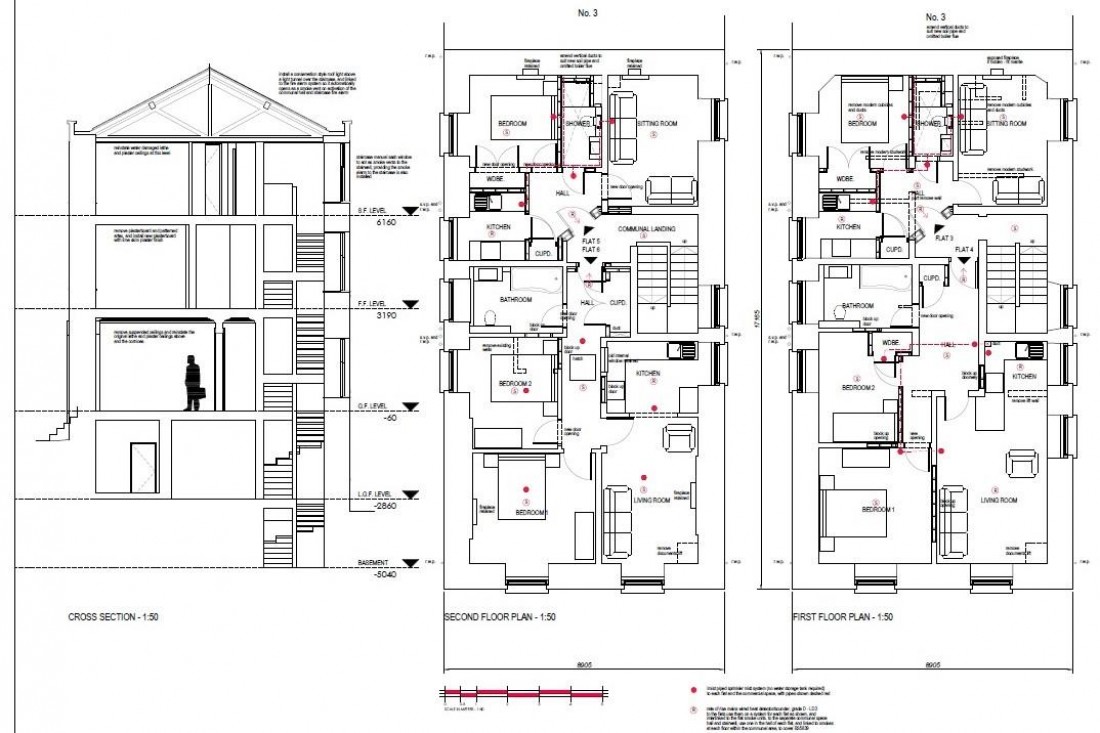 Floorplan for PLANNING GRANTED - 6 FLATS + RETAIL - GDV £1,1m