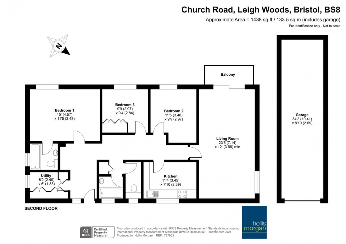 Floorplan for Church Road, Leigh Woods