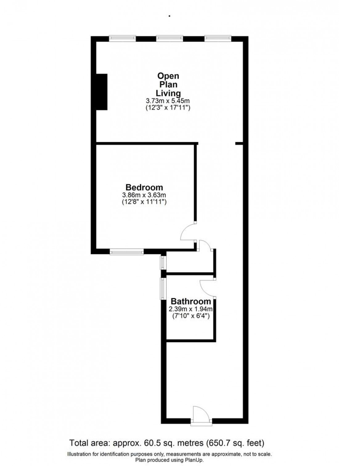 Floorplan for FIRST FLOOR FLAT - ARNOS VALE