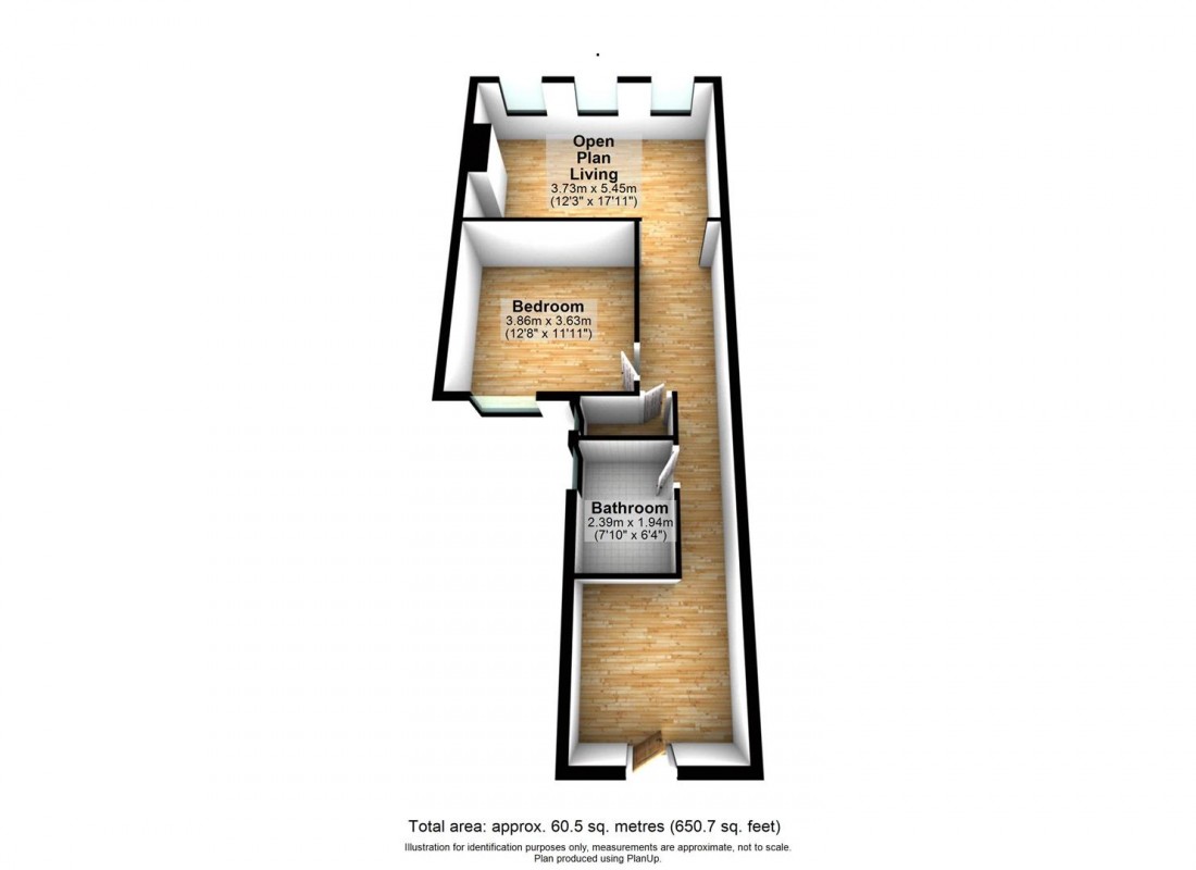 Floorplan for FIRST FLOOR FLAT - ARNOS VALE